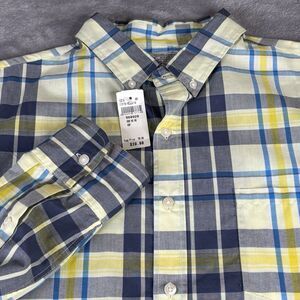 Reed Edward Shirt Mens Large Blue Multicolor Plaid Long Sleeve Button Down‎ New
